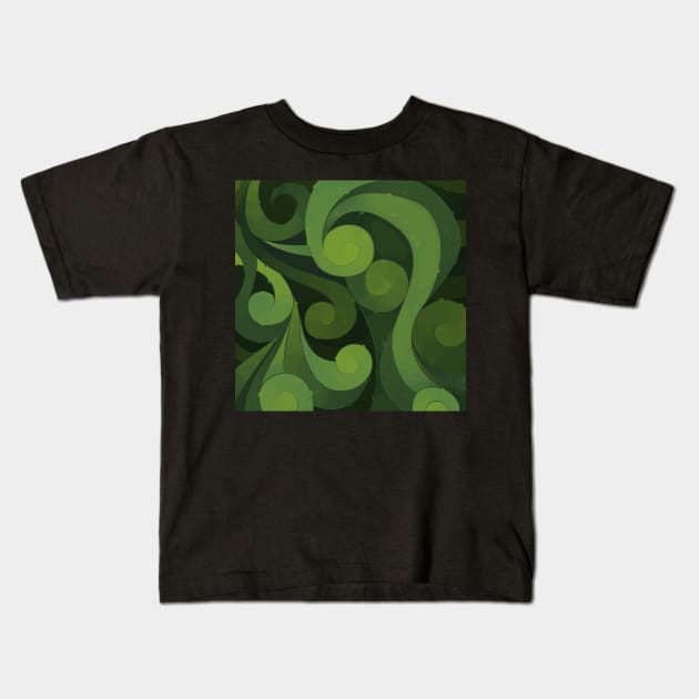 Winding Vines Kids T-Shirt by KiellR